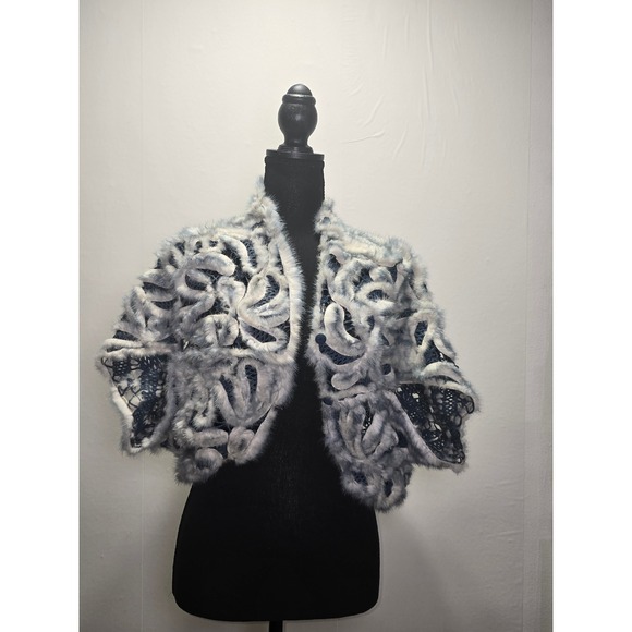Fendi Jackets & Blazers - Fendi Women's Multicolor Rabbit Fur Capelet IT40 Avant Garde Kimono Coat luxury